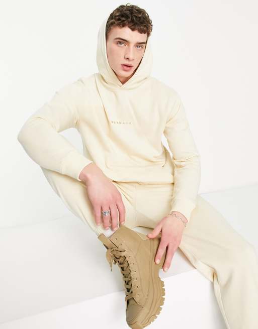 Sudadera beis básica con capucha de Mennace