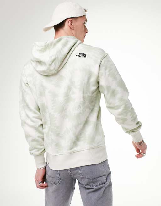 Sudadera beis básica con capucha y efecto tie dye exclusiva en