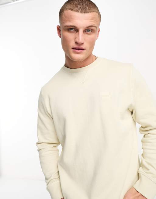 Sudadera beis claro holgada Westart de BOSS Orange