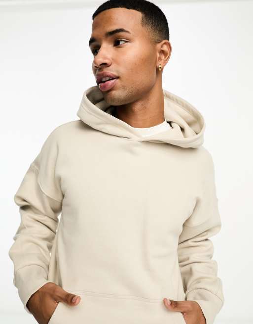 Sudadera beis con capucha de punto grueso de Only & Sons