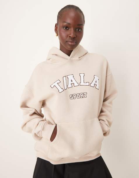 Sudadera beis con capucha y logo de Tala - view 1