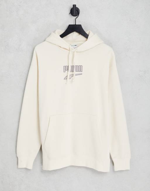 Sudadera beis con capucha y logo Downtown de PUMA