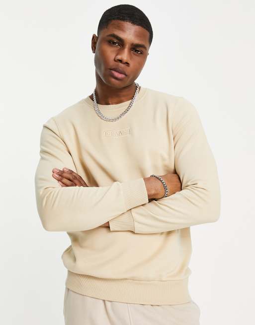Sudadera beis con logo bordado exclusiva en ASOS de PUMA