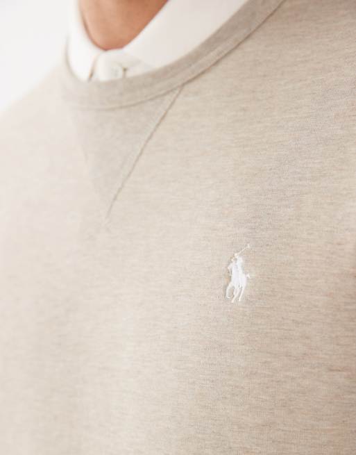 Sudadera beis con logo de icono de punto doble de Polo Ralph Lauren , 3 de 5