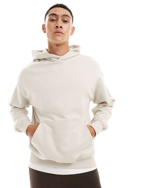 Sudadera beis extragrande con capucha de Jack & Jones - view 1