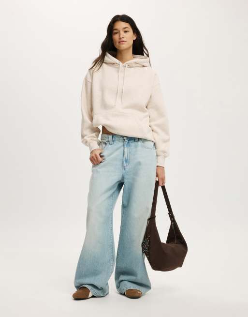 Sudadera beis extragrande con capucha premium de Cotton On, 4 de 4