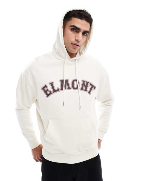 Sudadera beis extragrande con capucha y estampado en relieve de ASOS DESIGN - view 1