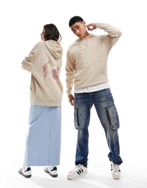 Sudadera beis unisex extragrande con capucha y estampados gráficos con licencia de Fleetwood Mac de ASOS DESIGN, 4 de 4