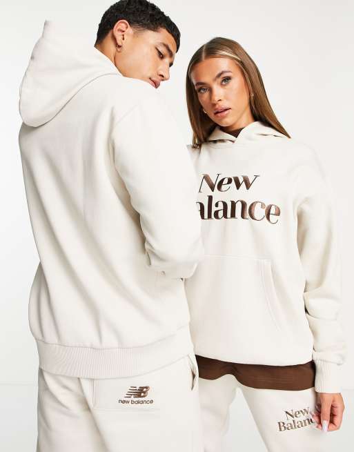 Sudadera beis y marrón con capucha Cookie de New Balance, 4 de 4