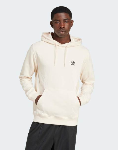 Sudadera blanca básica con capucha y trébol Trefoil Essentials de adidas Originals - view 1