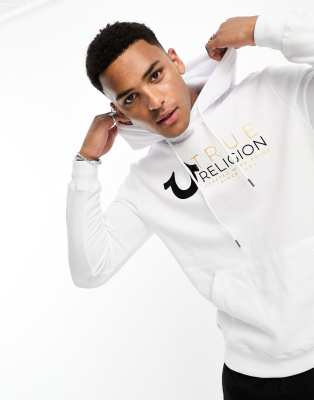 Sudadera blanca con capucha de True Religion | ASOS