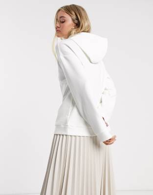 sudadera blanca stradivarius