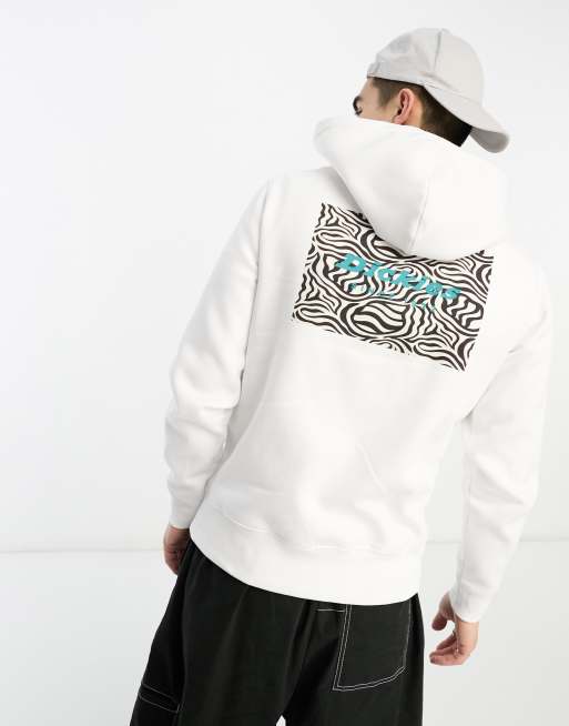 Sudadera blanca con capucha y recuadro con logo estampado en la espalda Clackamas de Dickies, 4 de 4