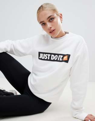 sudadera nike just do it blanca