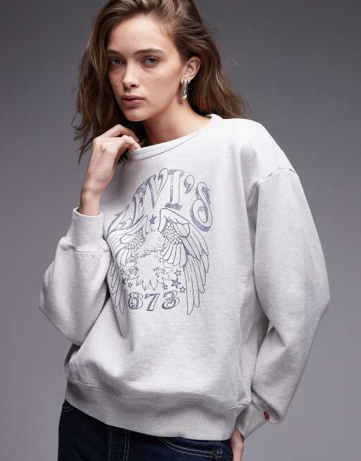 Sudadera blanca con estampado gráfico Heritage de Levi's
