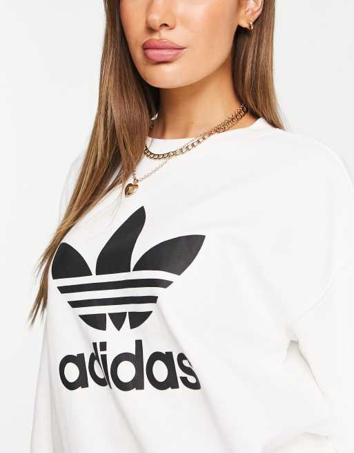 Sudadera adidas originals online blanca