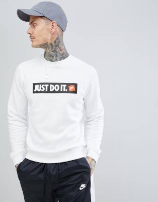 sudadera nike just do it blanca