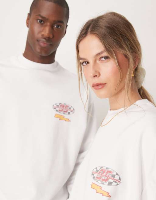 Sudadera blanca extragrande con estampado de Rayo McQueen de "Cars" de Disney Pixar de ASOS DESIGN, 2 de 4