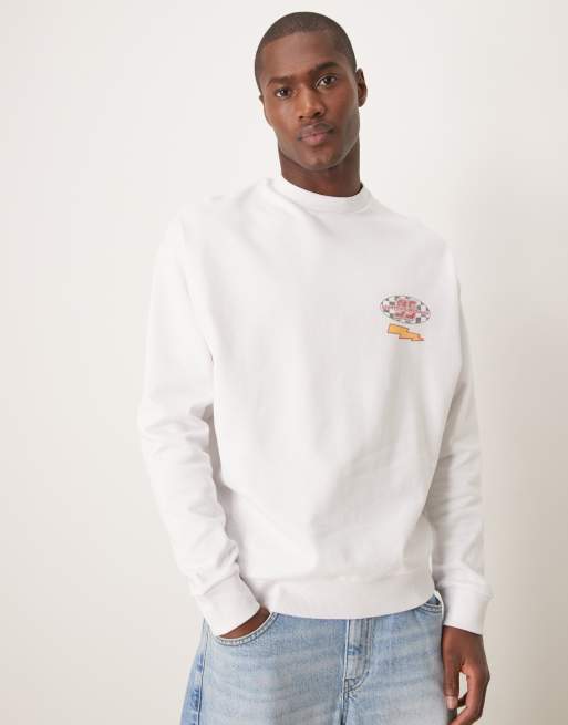 Sudadera blanca extragrande con estampado de Rayo McQueen de "Cars" de Disney Pixar de ASOS DESIGN, 3 de 4