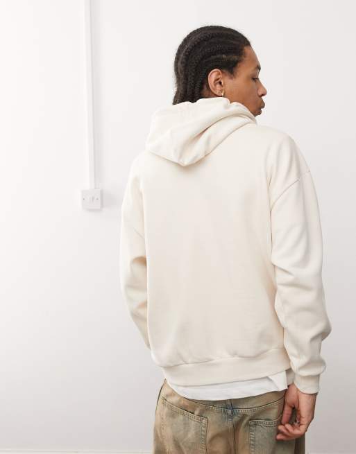 Sudadera blanca holgada con capucha Adicolor de adidas Originals