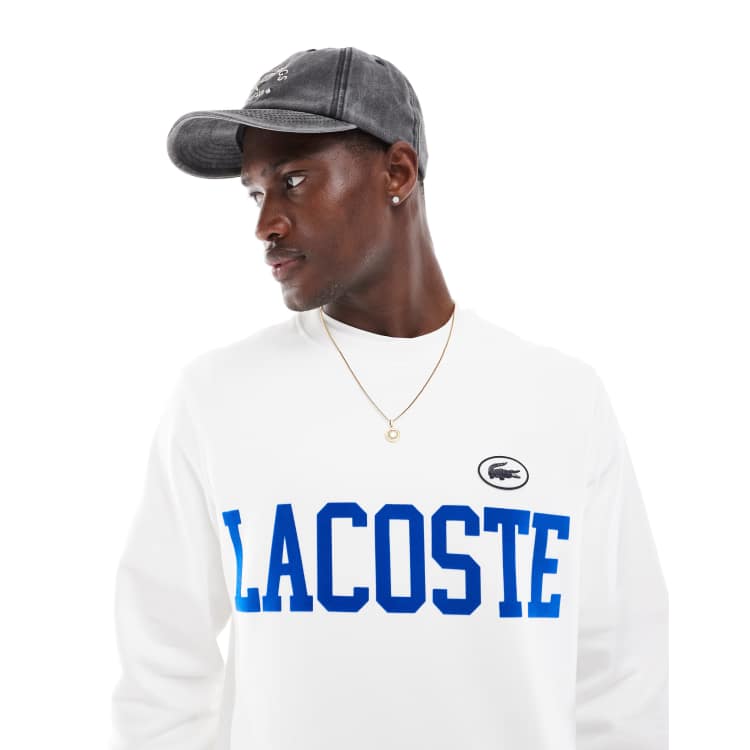 Sudadera blanca unisex con detalle grande de la marca de Lacoste reloj Lacoste 2000959 ClassicfuncenterShops
