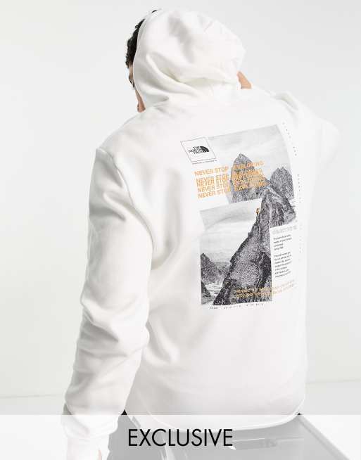 Sudadera amarilla y blanca con capucha y bandera exclusiva en ASOS de The  North Face