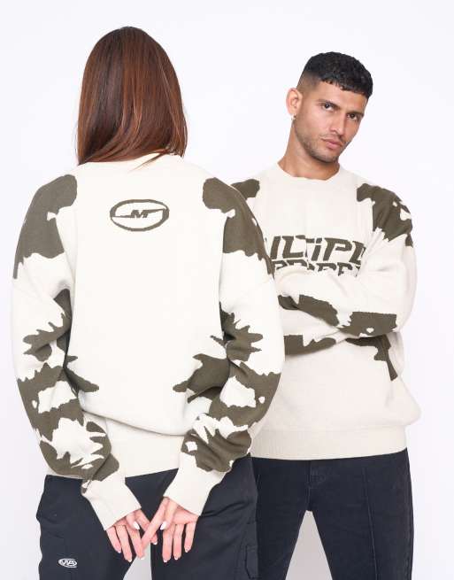 Sudadera blanco cisne extragrande de punto Urban de Multiply Apparel