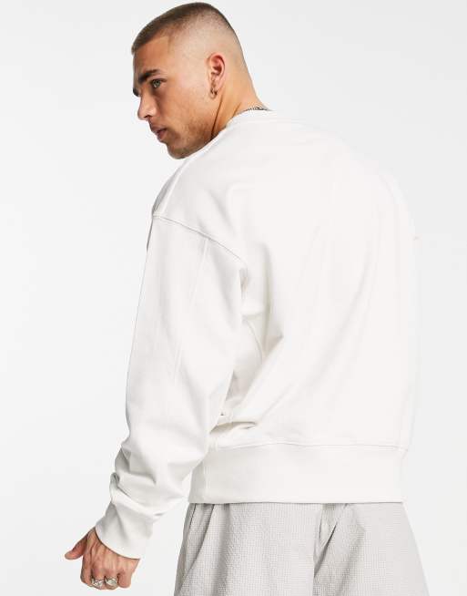 Sudadera blanco fantasma con logo bordado de felpa Trend Fleece de Nike, 2 de 4