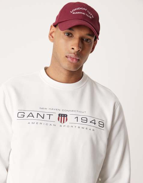 Sudadera blanco hueso con logo de escudo en el pecho 1949 de GANT - view 1