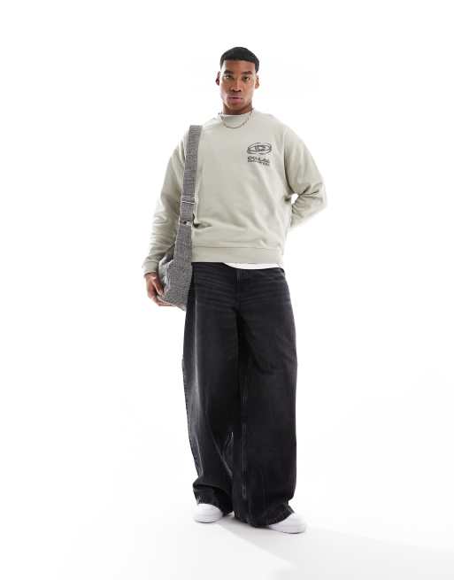 Sudadera blanco hueso estampada de ASOS DESIGN, 2 de 4
