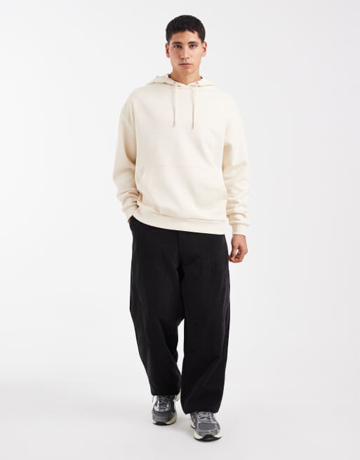 Sudadera blanco hueso extragrande básica con capucha de ASOS DESIGN, 2 de 5