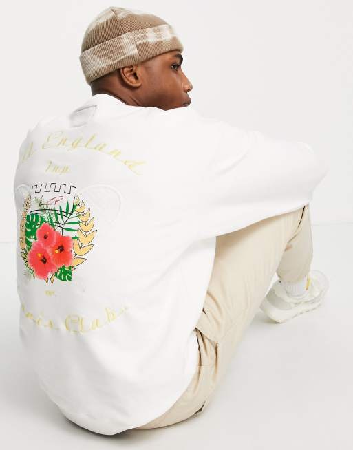 Sudadera blanco hueso holgada Tennis Club de Liquor N Poker (parte de un conjunto)
