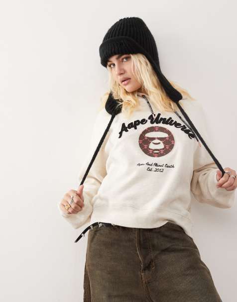 Sudadera blanco marfil con capucha de AAPE BY A BATHING APE® - view 1