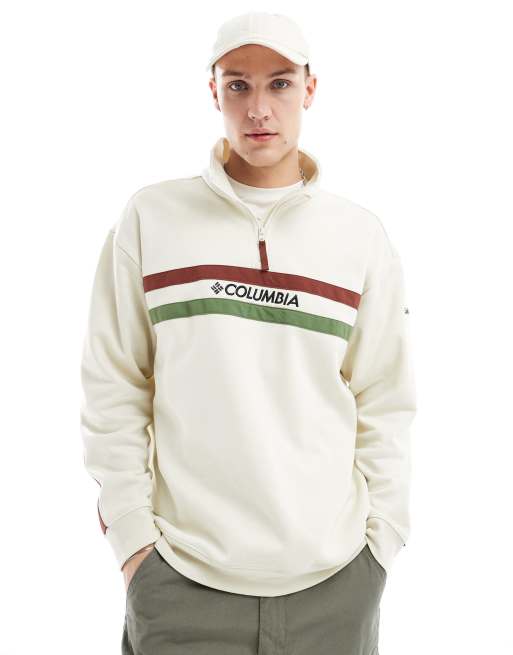 Sudadera blanco tiza con cremallera corta Reventure de Columbia