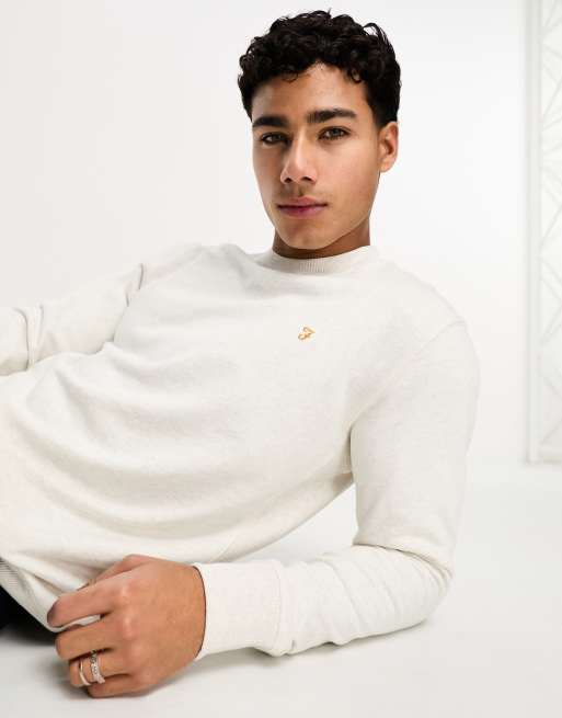 Sudadera blanco tiza jaspeado Bones de Farah