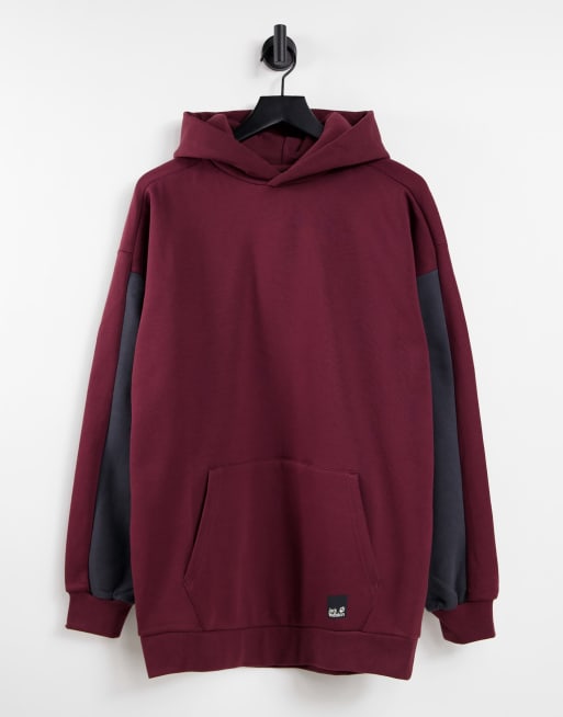 Sudadera burdeos con capucha 365 de Jack Wolfskin 
