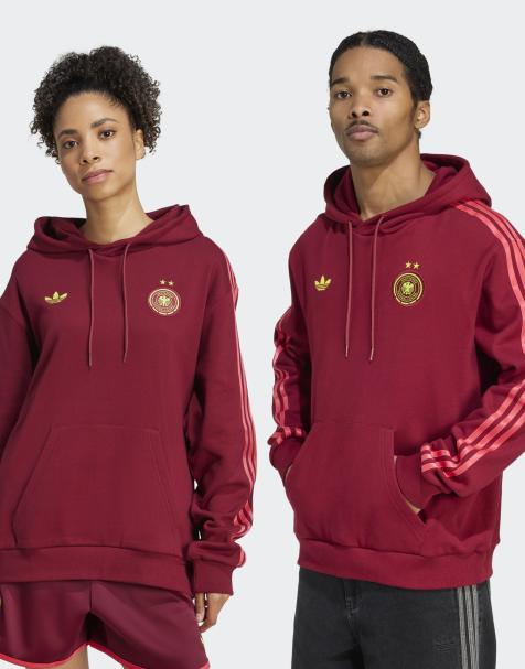Sudadera burdeos con capucha y diseño de la selección de fútbol de Alemania de adidas Originals - view 1