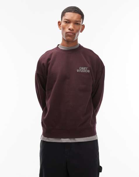 Sudadera burdeos de corte cuadrado Studios Faded de Obey - view 1