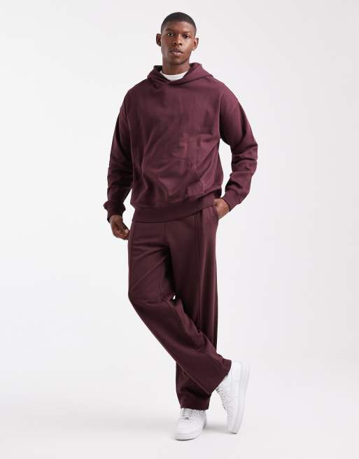 Sudadera burdeos extragrande con capucha de New Look , 2 de 5