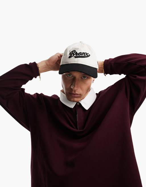 Sudadera burdeos extragrande tipo polo de ASOS DESIGN