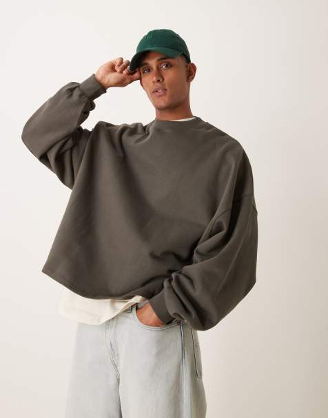 Sudadera caqui básica ultragrande de ASOS DESIGN - view 1