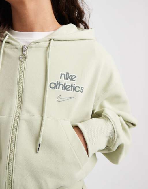 Sudadera caqui con capucha y cremallera Phoenix Fleece de Nike, 3 de 4