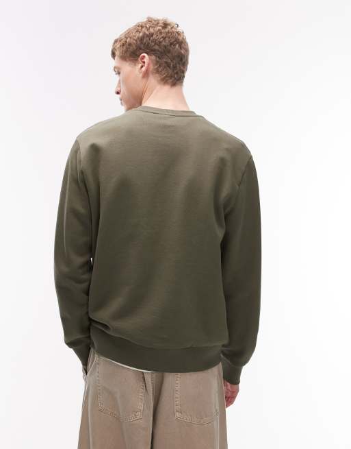 Sudadera caqui con logo de texto de Carhartt WIP , 4 de 5