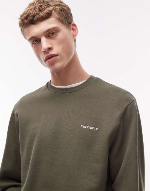 Sudadera caqui con logo de texto de Carhartt WIP , 5 de 5