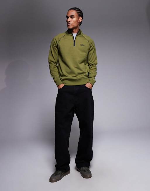 Sudadera caqui con media cremallera y logo Markford de Barbour International, 2 de 5