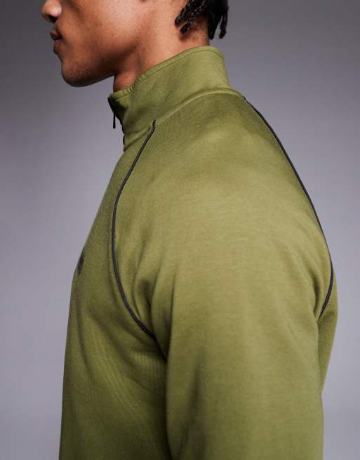 Sudadera caqui con media cremallera y logo Markford de Barbour International, 4 de 5