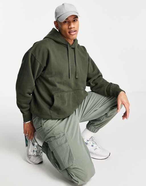 Sudadera caqui extragrande con capucha de Topman (parte de un conjunto)