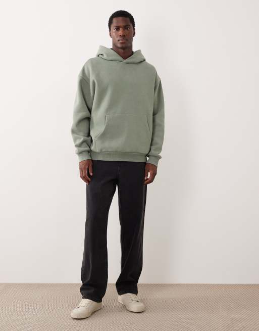 Sudadera caqui lavado extragrande con capucha y estampado efecto burbuja de ASOS DESIGN, 2 de 5
