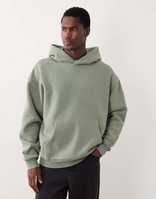 Sudadera caqui lavado extragrande con capucha y estampado efecto burbuja de ASOS DESIGN, 3 de 5