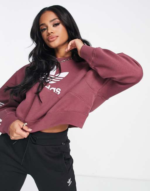 Sudadera color carmesí pálido adicolour Bold de adidas Originals